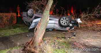 Auto botst tegen boom en gaat over de kop in Gemert, jonge ... - Eindhovens Dagblad