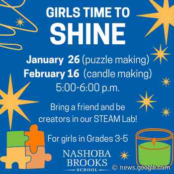 Jan 26 | Girls Time To Shine - Girls in Grades 3-5 | Concord, MA Patch - Concord, MA Patch