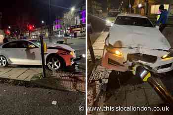 Southwood Road Eltham lamppost crash: Pictures show damage
