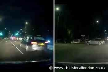 Video shows Princes Road Dartford car crash - putting two in hospital