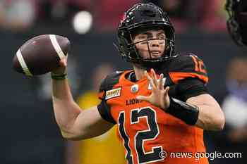 B.C. Lions QB Nathan Rourke announces he’s signing with ... - Chilliwack Progress