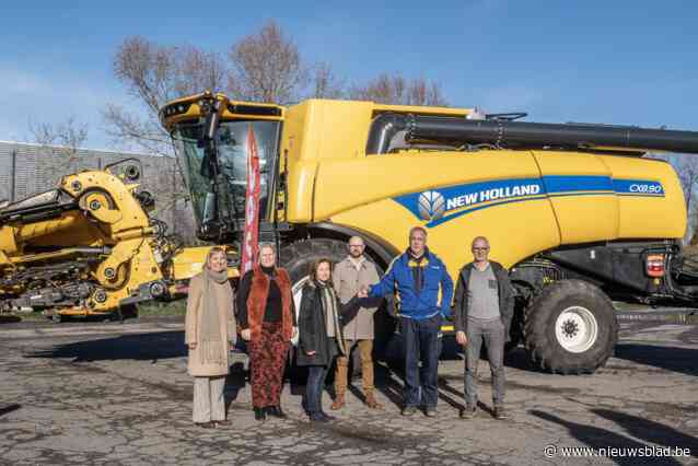 Cadeau van 22 ton en 500.000 euro voor landbouwschool Vives: CNH Belgium geeft maaidorser in bruikleen
