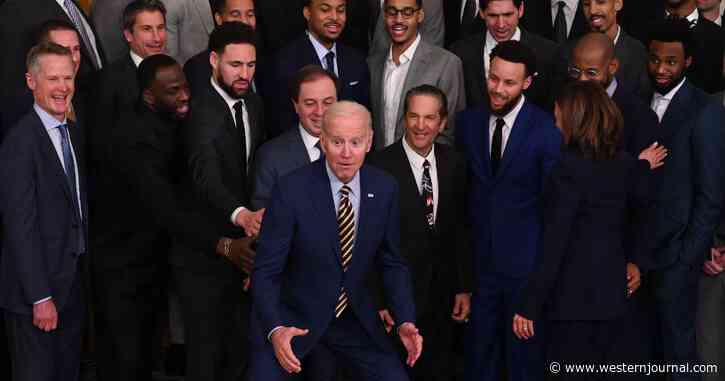 NBA Champions' White House Visit Takes Strange Turn as Biden Flubs Kamala Harris' Name, Then Strikes Odd Pose for Photo: 'I'm Not Doing That'