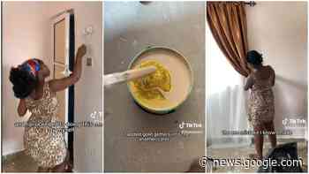 “I Don't Have Money for Painter”: After Renting House, Lady Paints ... - Yen.com.gh