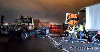 Toronto-bound QEW reopens after crash involving truck, maintenance crew near Beamsville