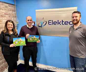 MP thanks Darwen company for gifting school children STEM storybook