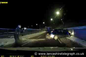 Watch: Driver crashes after failing to stop for police