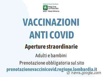 Vaccinazioni anti Covid - aperture straordinarie - Comune di Cormano