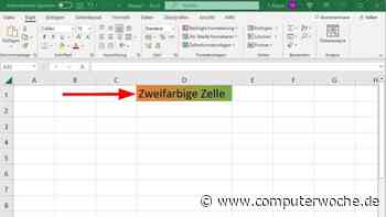 Excel: Zelle zweifarbig füllen