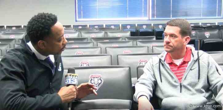 Lobos OC, Bryant Vincent, is in Van Tate's Sports Office