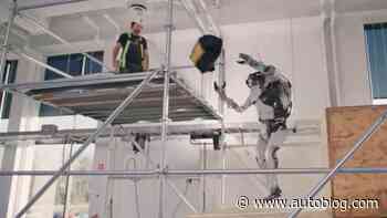 Boston Dynamics' Atlas shows off its acrobatic skills as a tool-fetching 'gofer'
