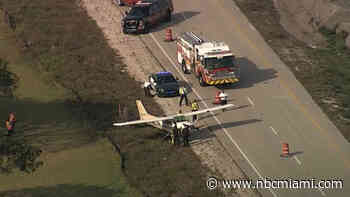 Small Plane Makes Emergency Landing on Road in Western Broward