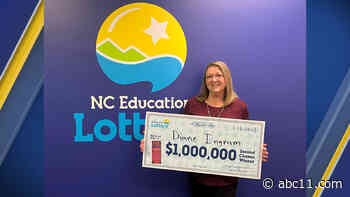 NC teacher wins $1 million in second-chance lottery drawing