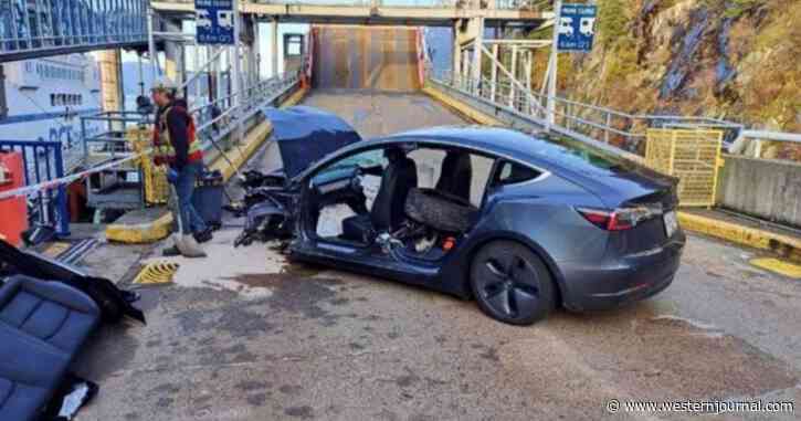 EV 'Suddenly Accelerates' Into Ferry Ramp, Breaks in Two - All Passengers Taken to Hospital