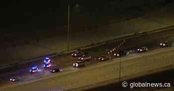 Edmonton ring road crash led to driver leaving car, being hit by truck: police