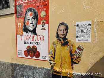 A Bergamo la Greta Thunberg di Mart Signed, il Banksy italiano, subito cancellata - Corriere Bergamo - Corriere della Sera