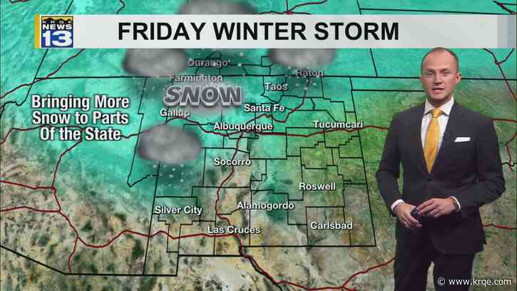 Snow, wind returns to New Mexico Friday