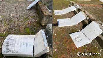 Dozens of gravesites vandalized at Mariposa Cemetery, suspect arrested