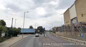 Tottenham collision leaves van on fire and driver in hospital