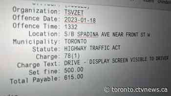 Police say too many Toronto drivers are watching TV at the wheel