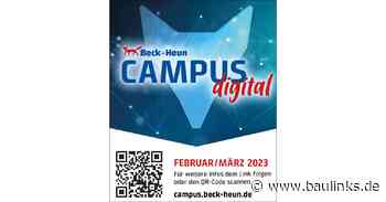 CAMPUS digital: weitere Beck+Heun-Onlineschulungen vom 28. Februar bis 3. März 2023