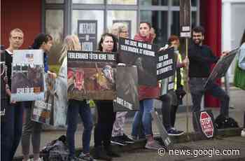 Protest in Backnang: Tierschützer mit Mahnwache vor Metzgerei - Stuttgarter Zeitung
