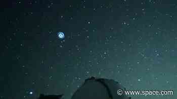 SpaceX rocket creates eerie blue spiral in night sky over Hawaii: reports