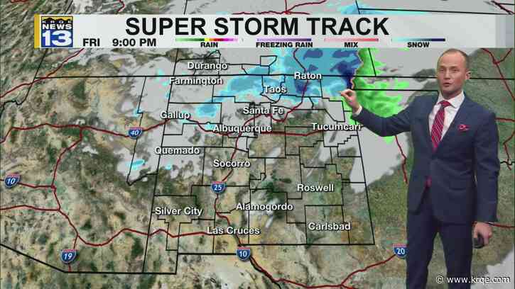 Heavier snow to fall tonight in northeast parts of New Mexico