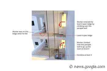 Painter who died after falling 4 storeys was wearing unsecured body ... - The Straits Times