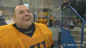'My eyes are my ears': How this goalie stops the puck in a hockey series for the legally blind
