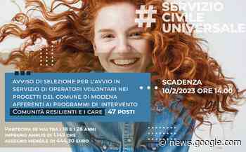 Servizio civile universale - Comune di Modena