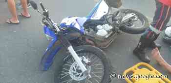 Jacobina: Motociclista fica ferido em acidente na Avenida Centenário - Jacobina Notícias