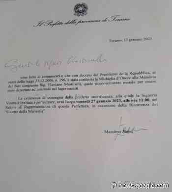 Giulianova, Medaglia d'Onore alla Memoria al giuliese Flaviano ... - Abruzzo Cityrumors