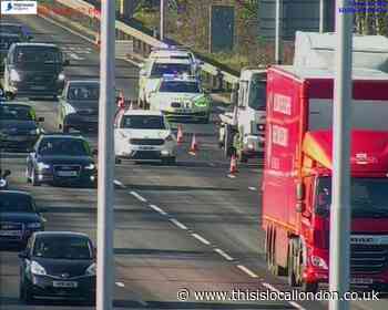 Traffic chaos as vehicle overturned on M4 near Heathrow