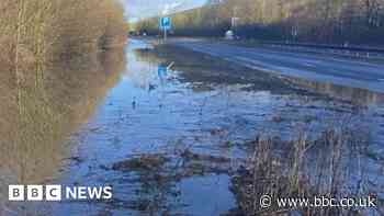 A303 in Wiltshire remains closed eastbound due to flooding