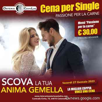 Serata per SINGLE presso l'Osteria Cento Lire - Abruzzo Cityrumors