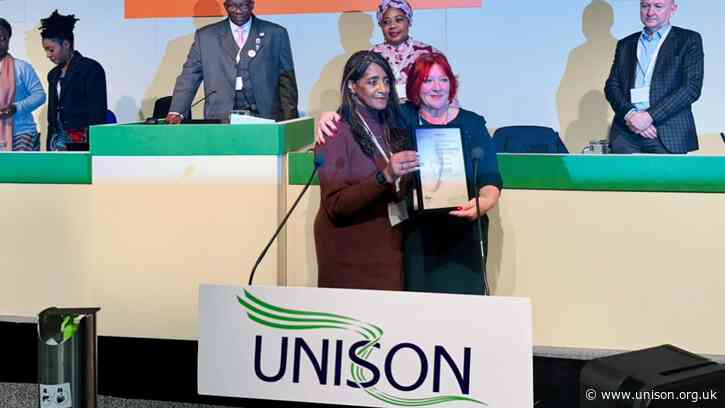 Carol Sewell wins 2023 UNISON Nelson Mandela Award