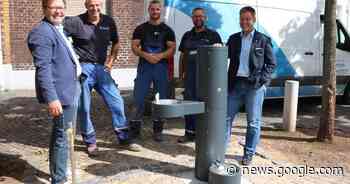 Trinkwasserbrunnen auf dem Markt in Grefrath installiert - Rheinische Post