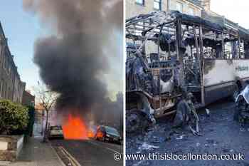 Mother shielded children from Hackney school bus on fire
