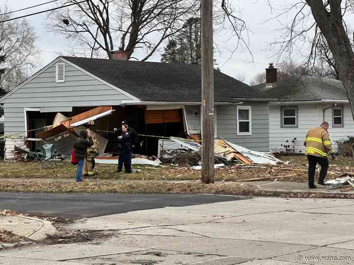 Hit-and-run damages home on Fort Wayne's northeast side