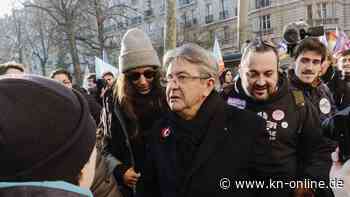 Rentenreform in Frankreich: Linkspolitiker Mélenchon bei Protest in Paris