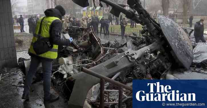 Ukraine: senior officials die in helicopter crash near nursery – video report