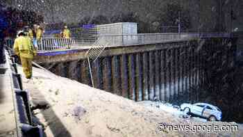 Mannheim: Auto durchbricht Geländer und stürzt in Schleusenbecken - SWR Aktuell