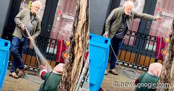 Er vertrieb eine Obdachlose per Wasser-Strahl: Gartenschlauch ... - MANN.TV