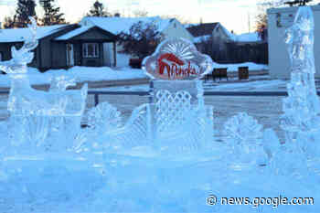 Town of Ponoka's ice sculpture village being dismantled today - Ponoka News