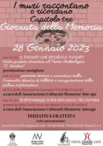 "I muri raccontano": ricordare la Comunità Ebraica di Velletri - Velletri Life