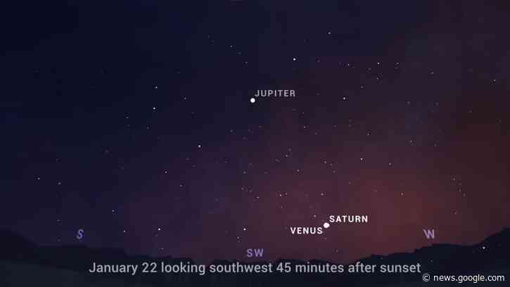 Watch Venus and Saturn shine extra close together in a planet conjunction today in this free webcast (Jan. 22) - Space.com