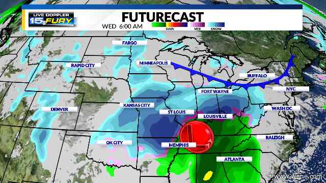Heavy snowfall is likely by Wednesday