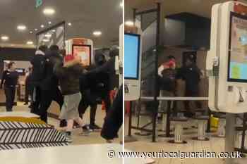 WATCH: Violent fight breaks out in London McDonald's