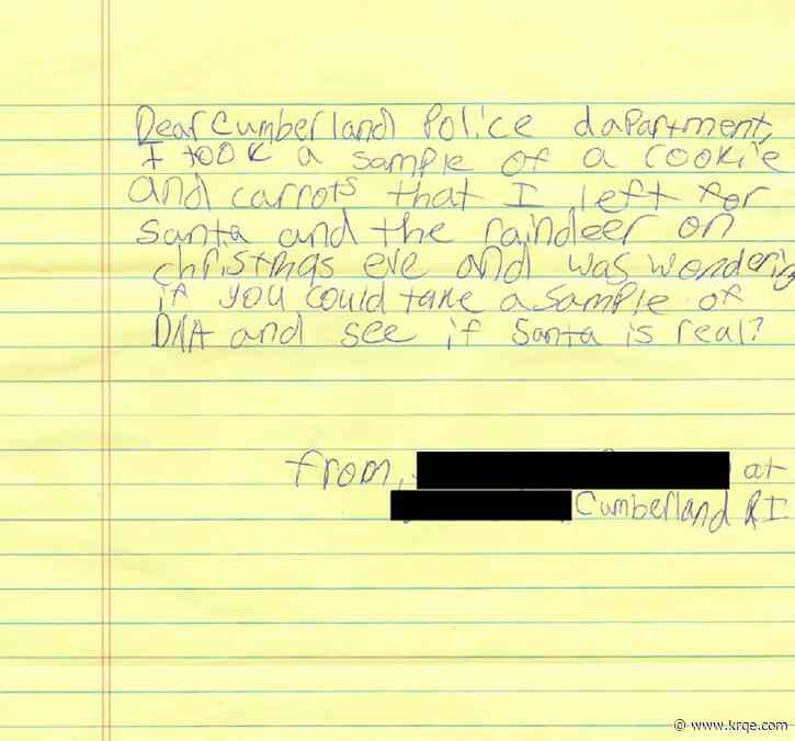Rhode Island girl seeks police help in testing Santa's DNA